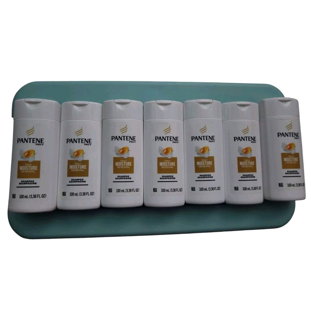 Pantene Daily Moisture Renewal Shampoo‎ 7 Bottles Travel Size 3.38 OZ